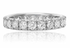 ESTATE 1.60CT DIAMOND 18KT WHITE GOLD 3D ROUND ETERNITY WEDDING ANNIVERSARY RING