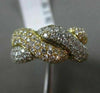 ESTATE 2.06CT ROUND DIAMOND 18KT WHITE & YELLOW GOLD 3D LOVE KNOT INFINITY RING