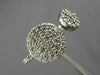 ESTATE WIDE .65CT DIAMOND 14KT WHITE GOLD 3D DOUBLE CIRCULAR PAVE FUN RING