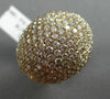 ESTATE EXTRA LARGE 4.16CT DIAMOND 18KT ROSE GOLD 3D PAVE CIRCULAR DOME FUN RING