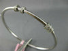ESTATE .70CT DIAMOND 14KT WHITE GOLD 3D MOVABLE CIRCLE OF LIFE BANGLE BRACELET