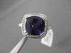 ESTATE LARGE 4.52CTW DIAMOND & AAA AMETHYST 14KT WHITE 3D FILIGREE COCKTAIL RING