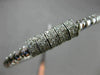 ESTATE 1.20CT DIAMOND 14K WHITE GOLD 3D MULTI ROW SWIRL FLEXIBLE BANGLE BRACELET