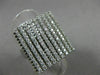 ESTATE EXTRA LARGE 1.52CT DIAMOND 14KT WHITE GOLD 3D SQUARE MULTI ROW FUN RING