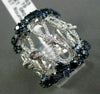 ESTATE MASSIVE 2.82CT DIAMOND & SAPPHIRE 18KT WHITE GOLD INFINITY COCKTAIL RING