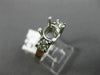ESTATE .50CT DIAMOND 14KT WHITE GOLD 3 STONE SEMI MOUNT ENGAGEMENT RING #342