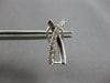 ESTATE .38CT DIAMOND 14KT WHITE GOLD 3D CRISS CROSS X CLIP ON HANGING EARRINGS