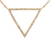 ESTATE .30CT DIAMOND 14KT ROSE GOLD 3D OPEN TRIANGLE TRIANGULAR FUN NECKLACE