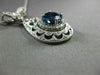 ESTATE LARGE 2.60CT DIAMOND & SAPPHIRE 18KT WHITE GOLD 3D HALO BUTTERFLY PENDANT