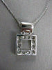 ESTATE .77CTW DIAMOND 14KT WHITE GOLD SQUARE OPEN WINDOW FILIGREE PENDANT #17404