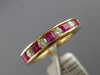 ESTATE .66CT DIAMOND & AAA RUBY 14K YELLOW GOLD CHANNEL WEDDING ANNIVERSARY RING