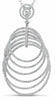 ESTATE LARGE 3.86CT DIAMOND 18KT WHITE GOLD 3D MULTI CIRCLE OF LIFE LOVE PENDANT