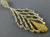 ESTATE EXTRA LARGE 1.72CT WHITE & FANCY YELLOW DIAMOND 18KT 2 TONE GOLD PENDANT