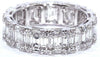 ESTATE LARGE 2.85CT ROUND & BAGUETTE DIAMOND 18KT WHITE GOLD ETERNITY LOVE RING