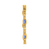 3.68CT DIAMOND & AAA SAPPHIRE 14K YELLOW GOLD OVAL & ROUND HOOP HANGING EARRINGS