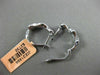 ESTATE 1.37CT DIAMOND & AAA SAPPHIRE 14K WHITE GOLD 3 STONE LOVE HUGGIE EARRINGS