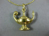 ANTIQUE 18KT YELLOW GOLD 3D CLASSIC GENIE LAMP FILIGREE FLOATING PENDANT #21865