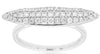 ESTATE .55CT DIAMOND 14KT WHITE GOLD 3D SIDEWAY CLUSTER MARQUISE SHAPE FUN RING