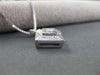 ESTATE .50CT PRINCESS DIAMOND SOLITARE 14KT W  GOLD FILIGREE SQUARE PENDANT 4240