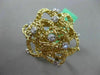 ESTATE EXTRA LARGE .23CT DIAMOND 18KT TWO TONE GOLD 3D HANDCRAFTED FLOWER RING
