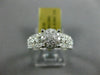 ESTATE .86CT DIAMOND 18KT WHITE GOLD 3D CLUSTER ROUND ETOILE ENGAGEMENT RING