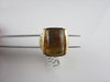 ESTATE WIDE 20.1CT SMOKEY TOPAZ DIAMOND 14K Y GOLD RING