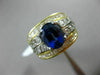 ESTATE 4.51CT DIAMOND & AAA SAPPHIRE 18K WHITE & YELLOW GOLD COCKTAIL RING #2061