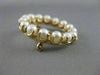 ESTATE 4MM NATURAL SEA PEARL CIRCLE WREATH 14KT YELLOW GOLD PIN PENDANT #20857