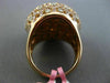 EXTRA LARGE .27CT WHITE & PINK DIAMOND 18K WHITE & ROSE GOLD CLUSTER FLOWER RING
