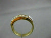 ESTATE .46CT DIAMOND 14KT TWO TONE GOLD 3D CHANEL ANNIVERSARY WEDDING RING #1312