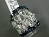 ESTATE MASSIVE 2.82CT DIAMOND & SAPPHIRE 18KT WHITE GOLD INFINITY COCKTAIL RING