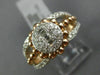 ESTATE LARGE .6CT ROUND & BAGUETTE DIAMOND 14K WHITE & ROSE GOLD FRIENDSHIP RING