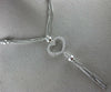 ANTIQUE .70CT DIAMOND 14K WHITE GOLD 3D CLASSIC DROP HEART TASSEL NECKLACE #9517