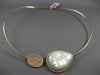 ESTATE 1.05CT DIAMOND 14KT YELLOW GOLD HAMMERED MOTHER OF PEARL CHOKER NECKLACE