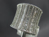 EXTRA LARGE 2.13CT DIAMOND 14KT WHITE GOLD 3d ROUND & BAGUETTE ANNIVERSARY RING