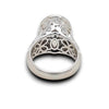 9.62CT DIAMOND & AAA PARAIBA TOURMALINE 18KT WHITE GOLD 3D BEZEL ENGAGEMENT RING