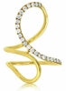 ESTATE .55CT DIAMOND 14KT YELLOW GOLD 3D SWIRL SIGNATURE LOVE KNOT FUN RING