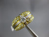 ESTATE WIDE 1.50CT DIAMOND 18K 2 TONE GOLD PAVE EMERALD CUT ENGAGEMENT RING #140