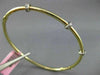ESTATE .30CT DIAMOND 14K WHITE & YELLOW GOLD PAST PRESENT FUTURE BANGLE BRACELET