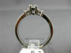 ESTATE .56CT ROUND DIAMOND 14KT WHITE GOLD 3 STONE SQUARE ENGAGEMENT RING #18806