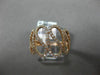 ESTATE WIDE .67CT ROUND DIAMOND 14K ROSE GOLD 3D MULTI WAVE CRISS CROSS FUN RING