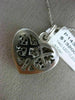 ESTATE LARGE .62CT DIAMOND 14KT WHITE & YELLOW GOLD HEART CROSS FLOATING PENDANT