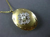 .09CT DIAMOND & AAA SOUTH SEA PEARL 14KT YELLOW GOLD HEART LOCKET PENDANT #26417