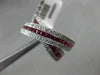 ESTATE WIDE 1.65CT DIAMOND & RUBY 14KT WHITE GOLD FILIGREE CRISS CROSS LOVE RING