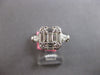 1.52CT DIAMOND 18KT WHITE GOLD 3D ROUND & BAGUETTE CLUSTER SQUARE INVISIBLE RING