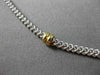 ESTATE LONG 14KT WHITE & YELLOW GOLD ITALIAN BEAD BY THE YARD NECKLACE #22905