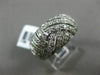 ESTATE WIDE .50CT DIAMOND 18K WHITE GOLD 3D CRISS CROSS WEDDING ANNIVERSARY RING