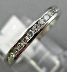 ESTATE .40CT DIAMOND 14KT WHITE GOLD SEMI ETERNITY CHANNEL ANNIVERSARY RING 1634