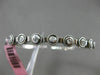ESTATE .60CT DIAMOND 14KT WHITE GOLD 3D 9 STONE ETOILE FLEXIBLE BANGLE BRACELET