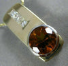 ESTATE LARGE 5.65CT DIAMOND & AAA CITRINE 14KT TWO TONE GOLD 3D PENDANT #14025
